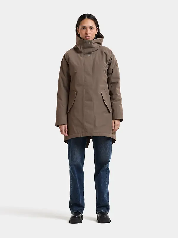 Didriksons Women's Alana Waterproof Parka - Mocha Brown Image 3