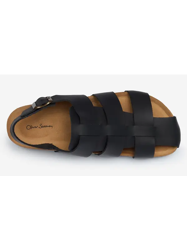Oliver Sweeney Men's Astorga Calf Leather Fisherman Sandals - Black Image 4