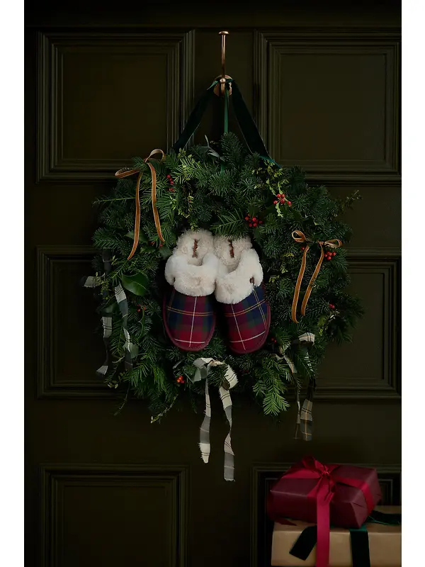 Barbour Women's Claudia Tartan Mule Slippers - Winterberry Tartan Image 2