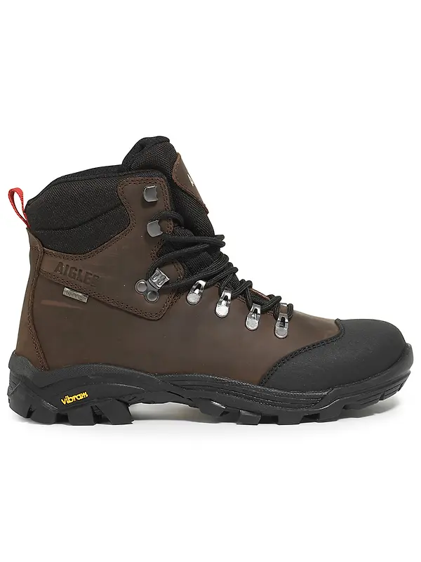 Aigle Laforse Vibram Walking Shoes - Dark Brown Image 1