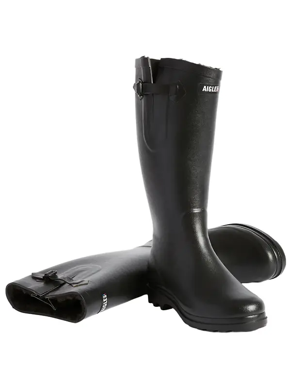 Aigle Women's Aiglentine F2NL Fur-Lined Wellington Boots - Noir Image 1