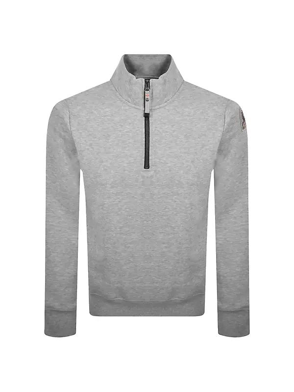 Parajumpers Men's Broad Peak 1/2 Zip Sweatshirt - Ash Grey Melange Image 1