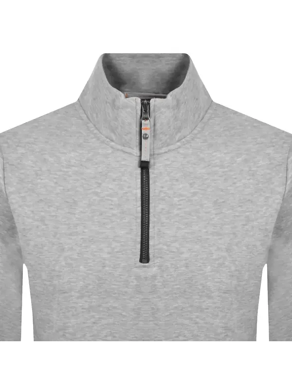 Parajumpers Men's Broad Peak 1/2 Zip Sweatshirt - Ash Grey Melange Image 2