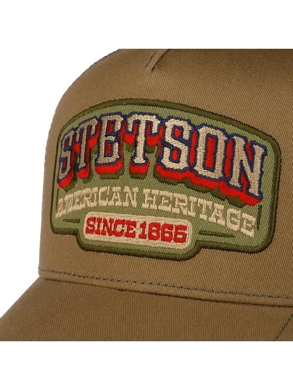 Stetson American Heritage 1865 Trucker Cap - Brown/Olive Image 5