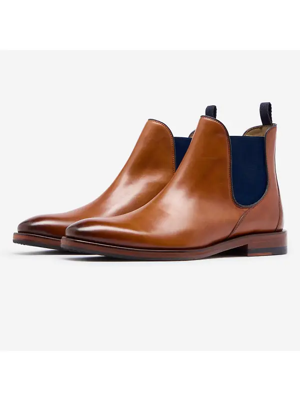Oliver Sweeney Men's Andante Antiqued Leather Chelsea Boots - Tan Image 2