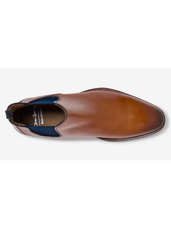 Oliver Sweeney Men's Andante Antiqued Leather Chelsea Boots - Tan Image 4