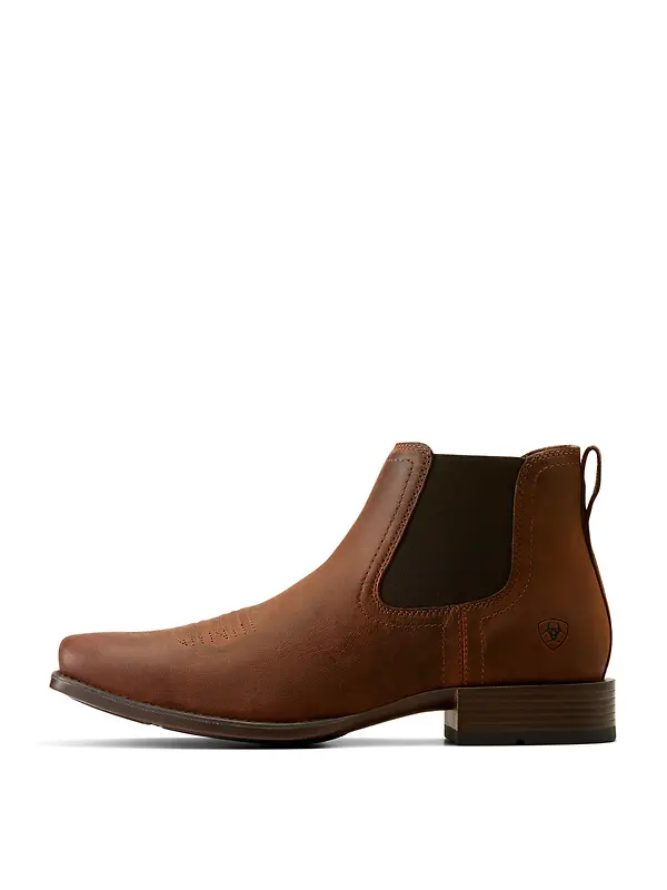 Ariat Men's Booker Ultra Square Toe Western Boots - Rough Tan Image 3