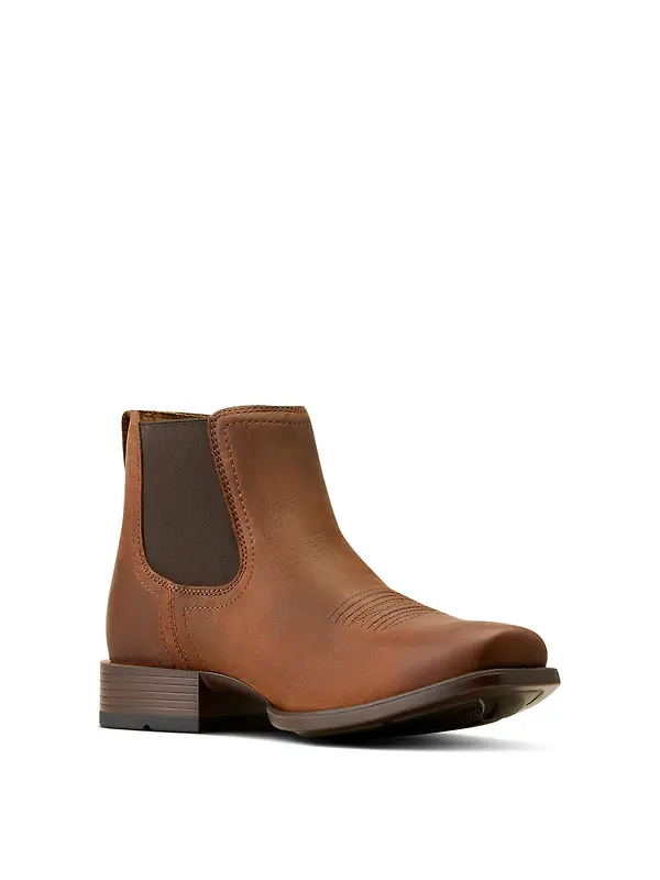 Ariat Men's Booker Ultra Square Toe Western Boots - Rough Tan Image 2