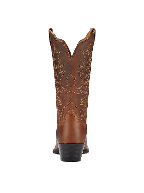Ariat Women's Heritage R Toe Western Boots - Distressed Brown Image 5