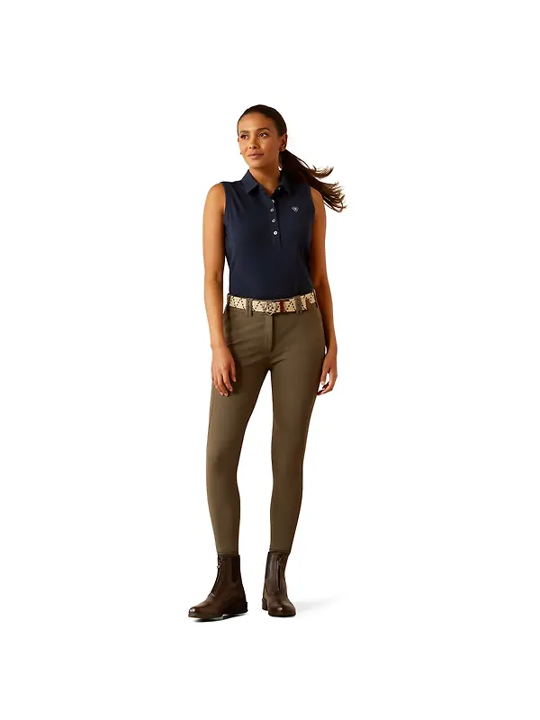 Ariat Women's Prix 3.0 Sleeveless Polo Shirt - Navy Eclipse Image 3