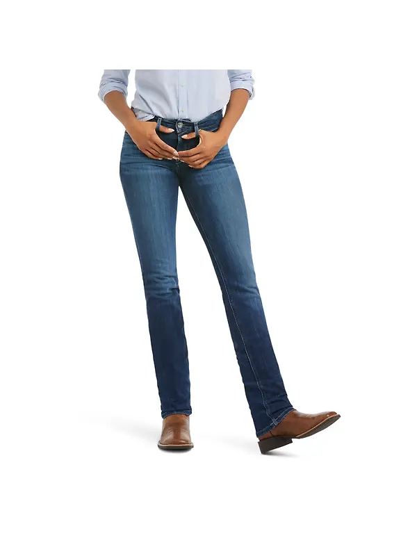 Ariat Women's R.E.A.L. Perfect Rise Abby Straight Jeans - Mackenzie - Regular Leg Image 1
