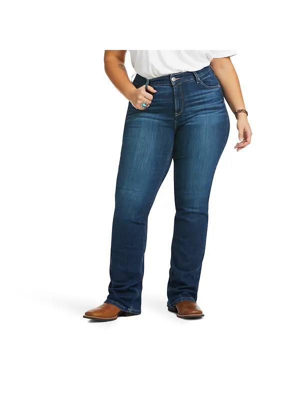 Ariat Women's R.E.A.L. Perfect Rise Abby Straight Jeans - Mackenzie - Regular Leg Image 2
