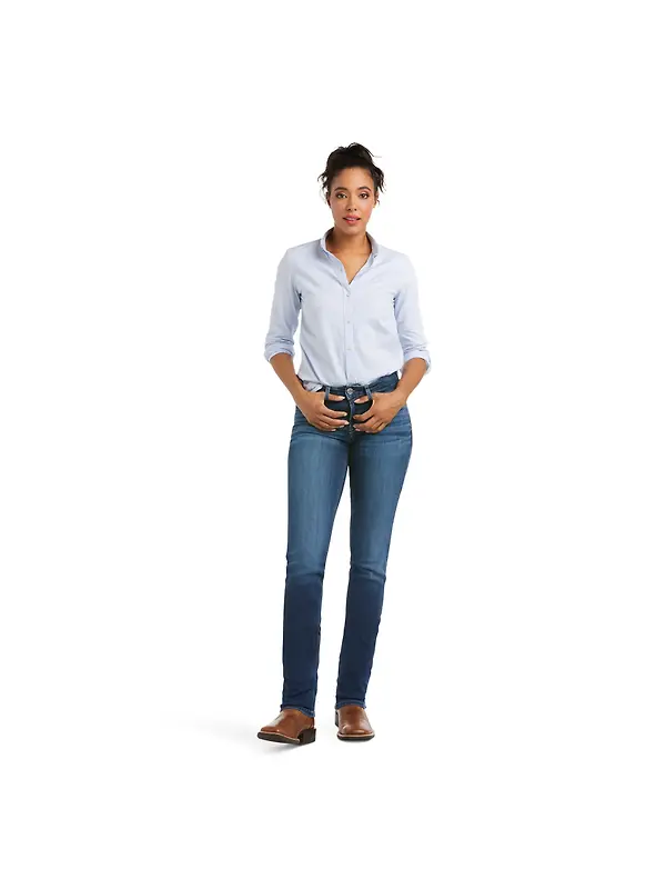 Ariat Women's R.E.A.L. Perfect Rise Abby Straight Jeans - Mackenzie - Regular Leg Image 5