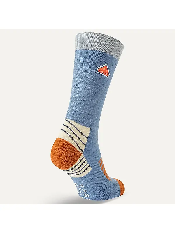 Sealskinz Attlebridge Single Layer Bamboo Mid Length Plain Hiking Socks - Blue Image 2