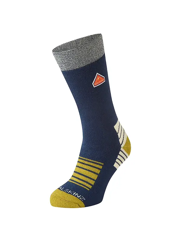 Sealskinz Attlebridge Single Layer Bamboo Mid Length Plain Hiking Socks - Navy Image 1