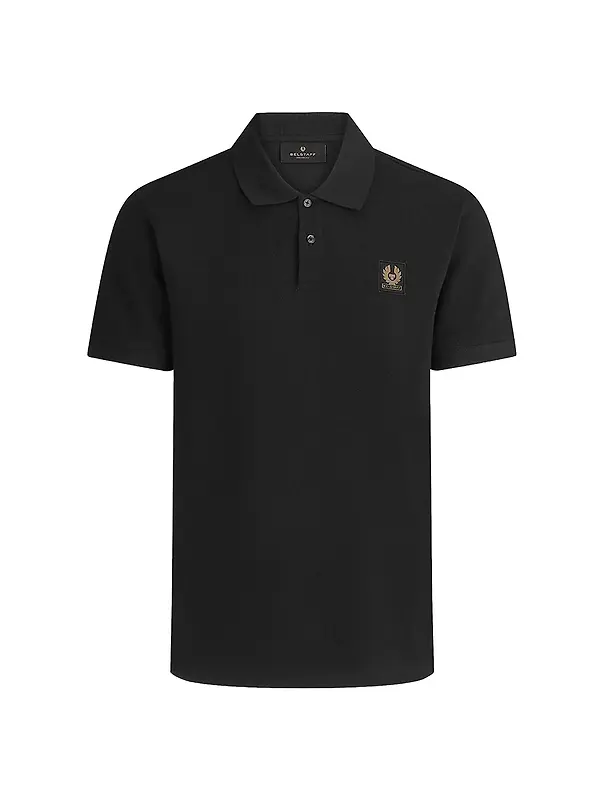 Product image of Belstaff Men's Cotton Pique Polo Shirt - Black