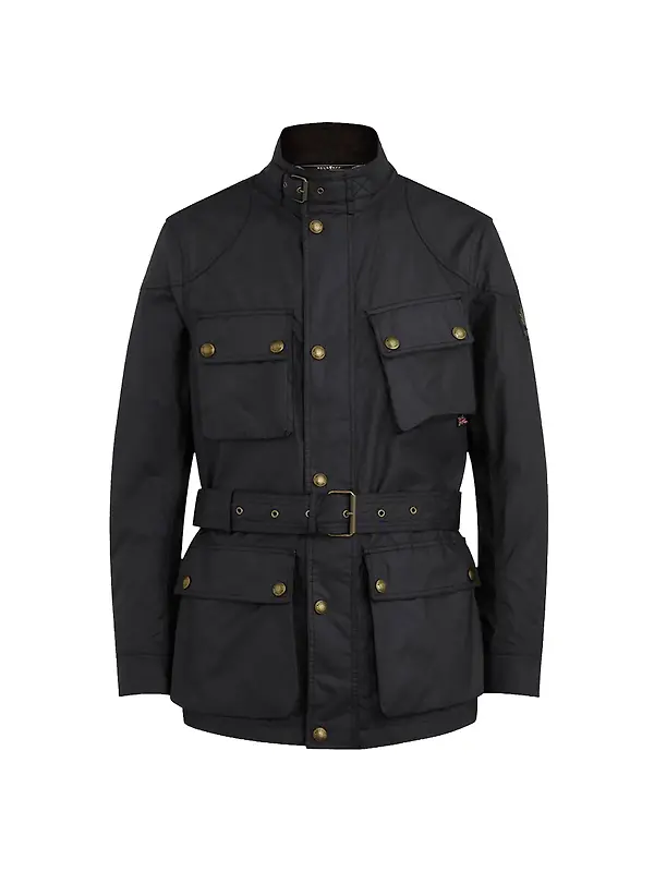 Belstaff Men's Waxed Cotton Trialmaster Jacket - Black Image 1