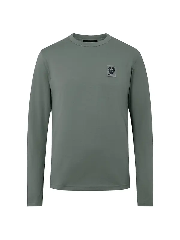 Belstaff Men's Cotton Jersey Belstaff Long Sleeved T-Shirt - Atlantic Grey Image 1