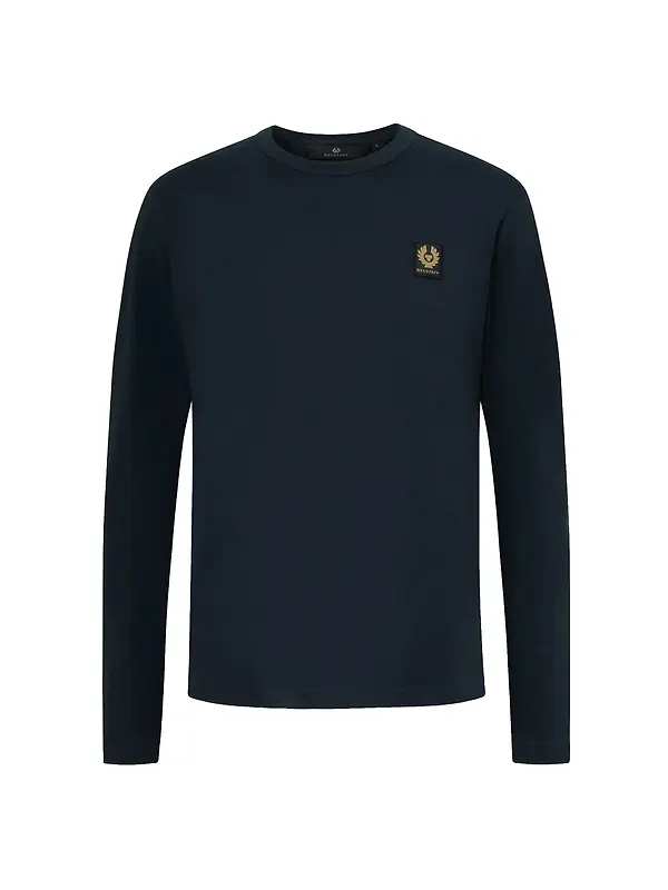 Belstaff Men's Cotton Jersey Belstaff Long Sleeved T-Shirt - Dark Ink Image 1