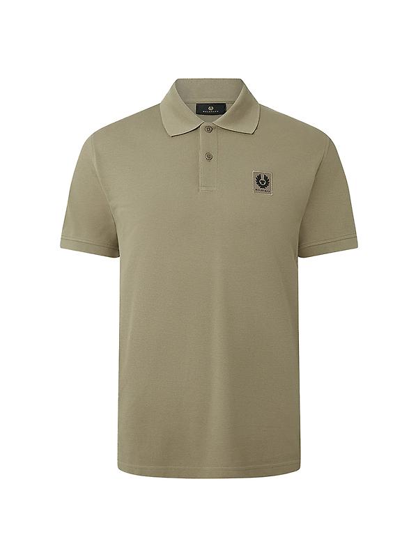 Belstaff Men's Cotton Pique Polo Shirt - Surplus Green | British