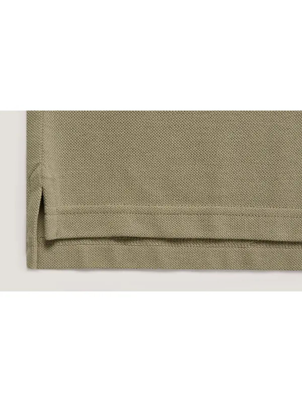 Belstaff Men's Cotton Pique Polo Shirt - Fatigue Green Image 3