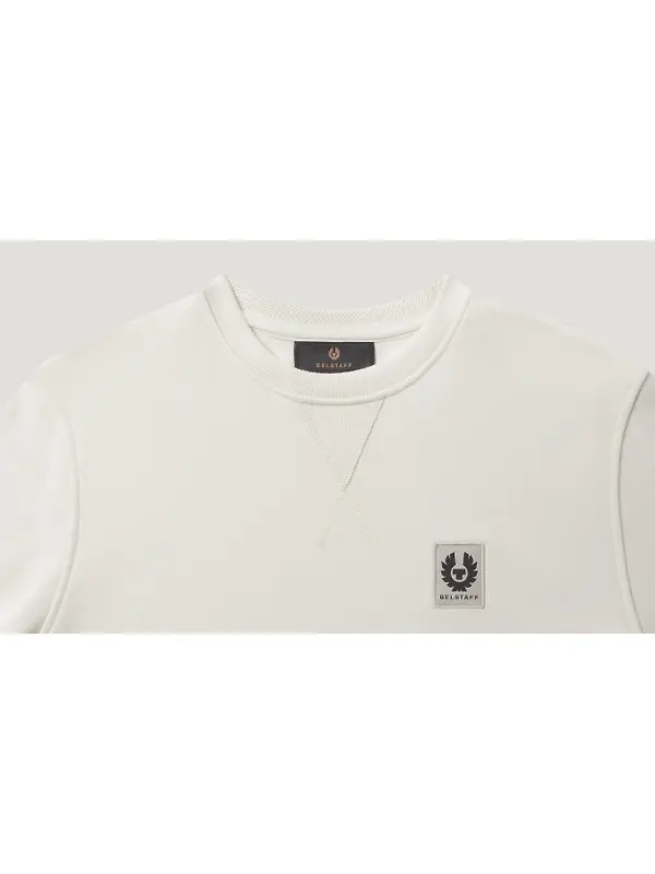 Belstaff Men's Cotton Fleece Sweatshirt - Silver Birch Image 2