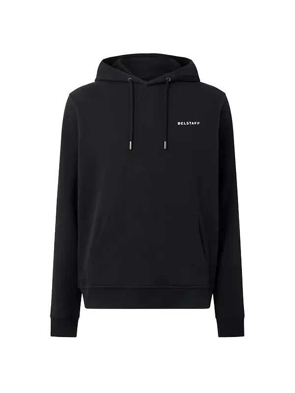 Belstaff Men's Cotton Fleece Border Hoodie - Black Image 1