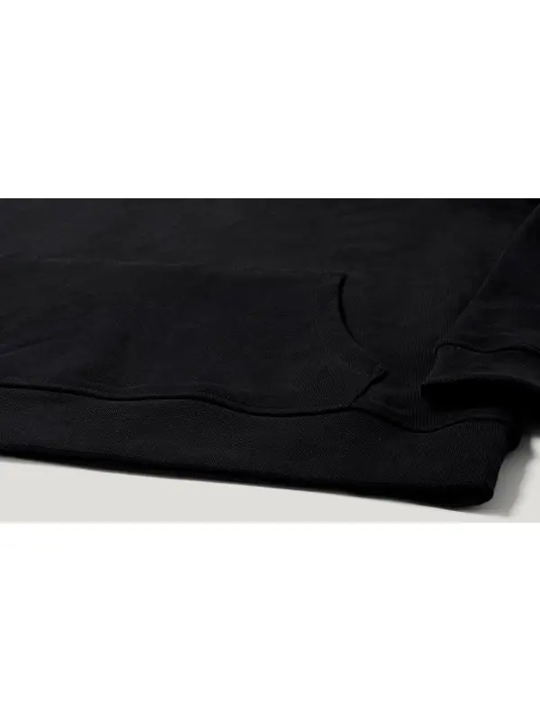 Belstaff Men's Cotton Fleece Border Hoodie - Black Image 3