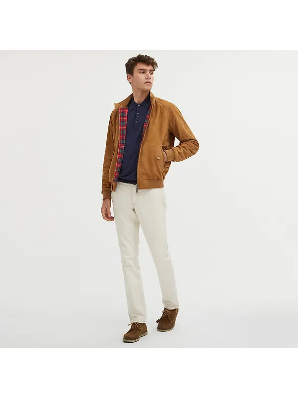 Baracuta Men's G9 Suede Harrington Jacket - Tobacco Image 3