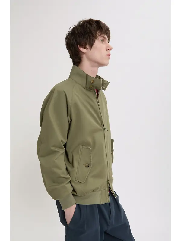 Baracuta Men's G9 Twill Harrington Jacket - Lichen Green Image 2