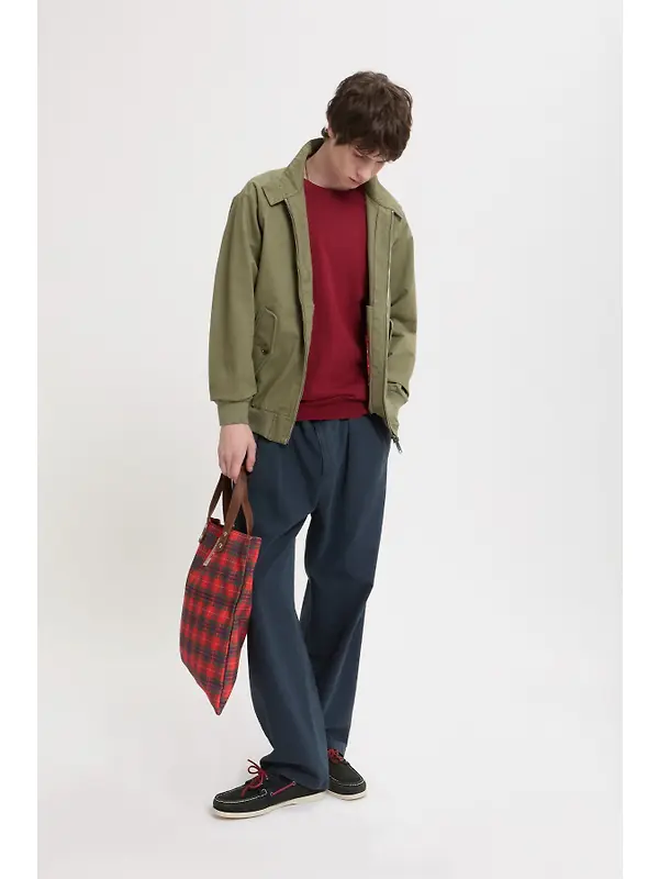 Baracuta Men's G9 Twill Harrington Jacket - Lichen Green Image 3