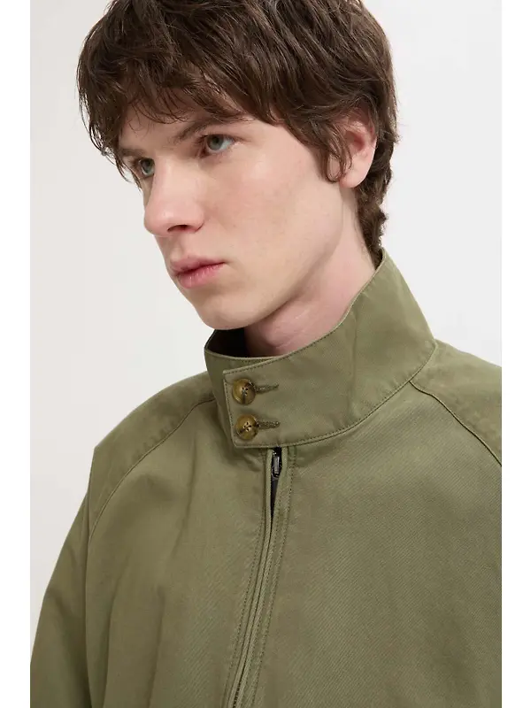 Baracuta Men's G9 Twill Harrington Jacket - Lichen Green Image 5