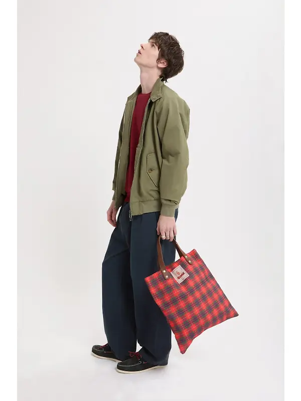 Baracuta Men's G9 Twill Harrington Jacket - Lichen Green Image 6