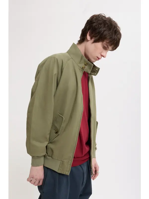 Baracuta Men's G9 Twill Harrington Jacket - Lichen Green Image 7