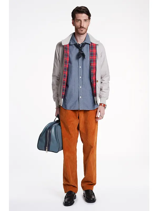 Baracuta Men's G9 Baracuta Cloth Harrington Jacket - Mist Image 5