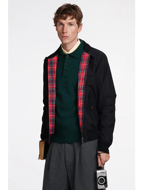 Baracuta Men's G9 Baracuta Cloth Harrington Jacket - Black Image 2