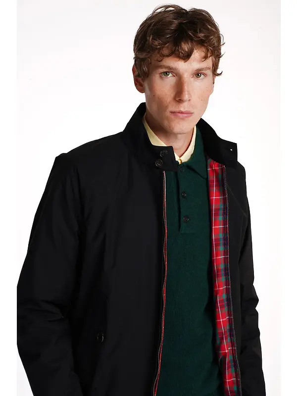 Baracuta Men's G9 Baracuta Cloth Harrington Jacket - Black Image 4