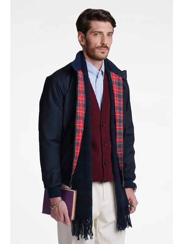 Baracuta Men's G9 Baracuta Cloth Harrington Jacket - Navy Image 2