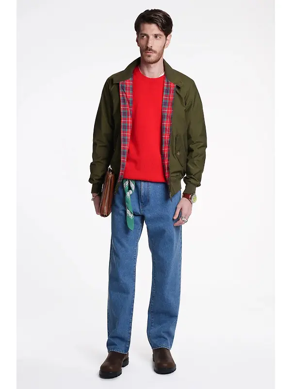 Baracuta Men's G9 Baracuta Cloth Harrington Jacket - Beech Image 5