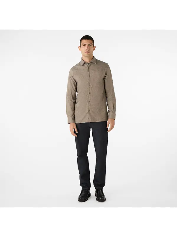 Oliver Sweeney Men's Barnham Linen Shirt - Mole Image 2