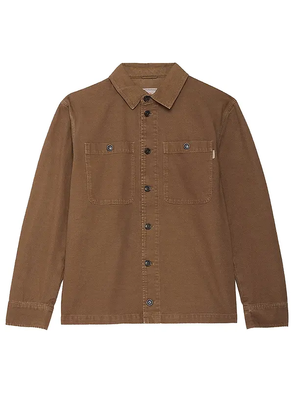 Baracuta Men's Garment-Dyed Canvas Overshirt - Cub Brown Image 1