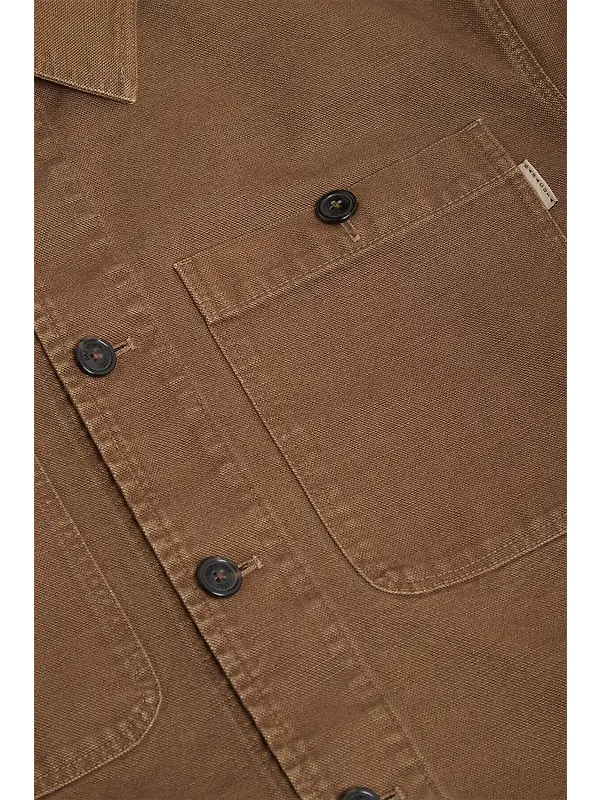 Baracuta Men's Garment-Dyed Canvas Overshirt - Cub Brown Image 6