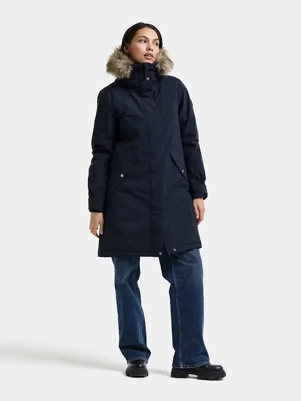 Didriksons Women's Erna Waterproof Parka - Dark Night Blue Image 3