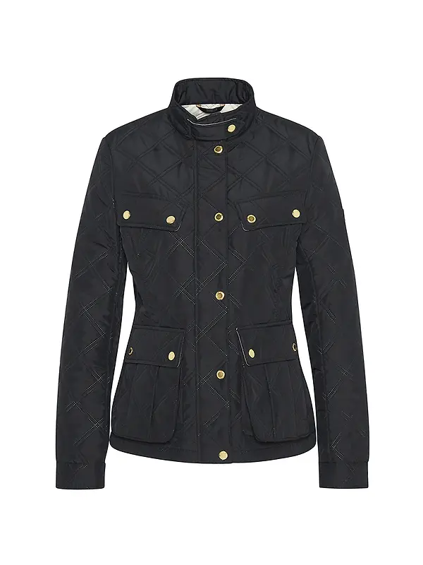Product image of Barbour International Women's Halsey Quilted Jacket - Black
