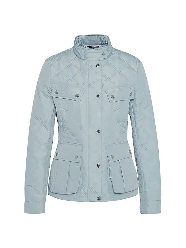Product image of Barbour International Women's Halsey Quilted Jacket - Light Steel/Silver Birch