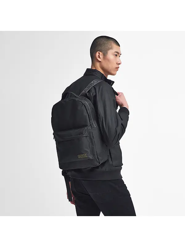 Barbour International Knockhill Essential Backpack - Black Image 2