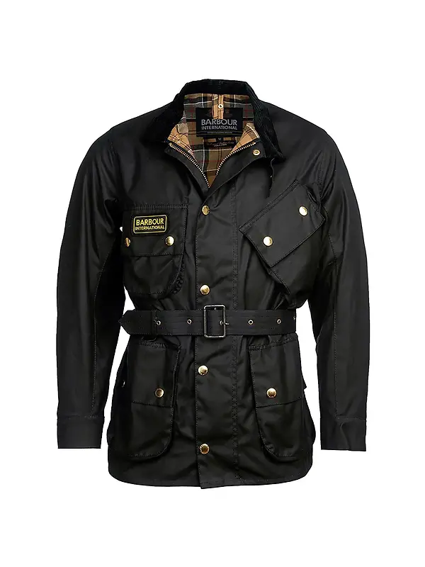 Barbour International Men's Original Waxed Jacket - Black Image 1