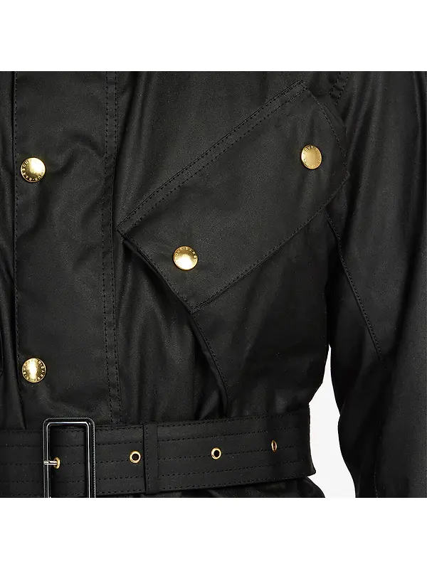 Barbour International Men's Original Waxed Jacket - Black Image 9