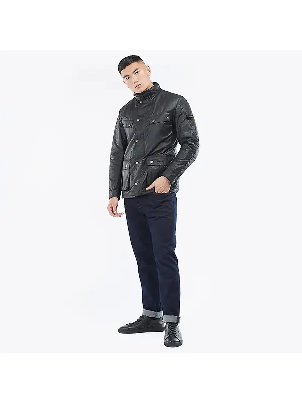 Barbour International Men's Tourer Duke Wax Jacket - Black Image 3