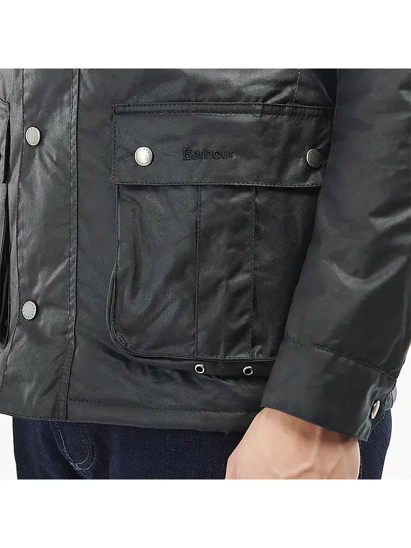 Barbour International Men's Tourer Duke Wax Jacket - Black Image 6